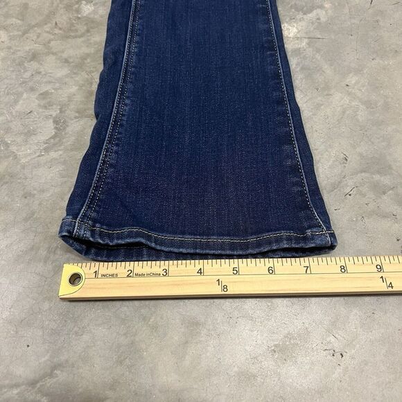 Frame Size 25 Womens Jeans Le Crop Mini Boot Mid Rise Stretch Raw Hem Med Wash - Picture 2 of 9